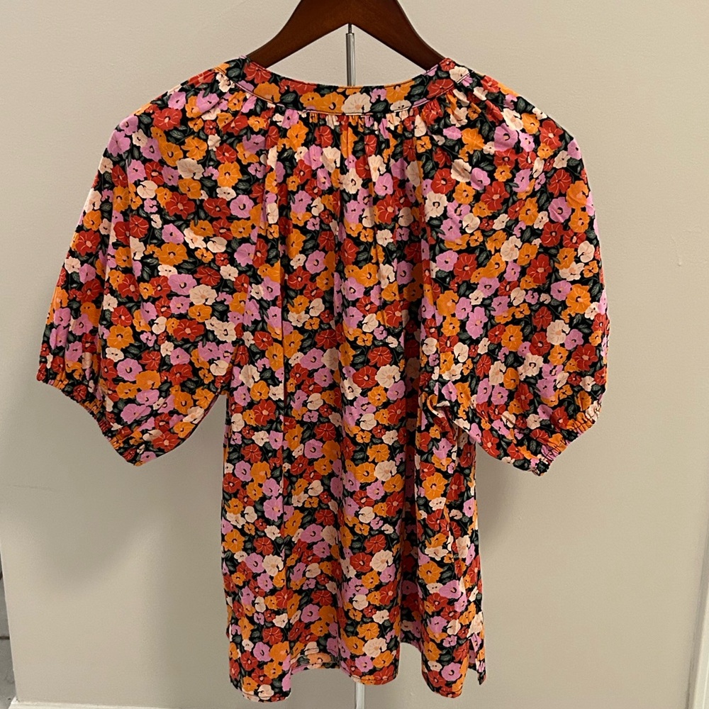 Loft Sz L Floral Women's Top - Multicolor - Picture 2 of 6